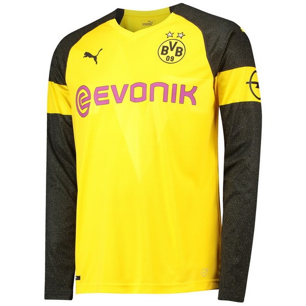 Maillot Football Dortmund Domicile ML 2018-19 Jaune